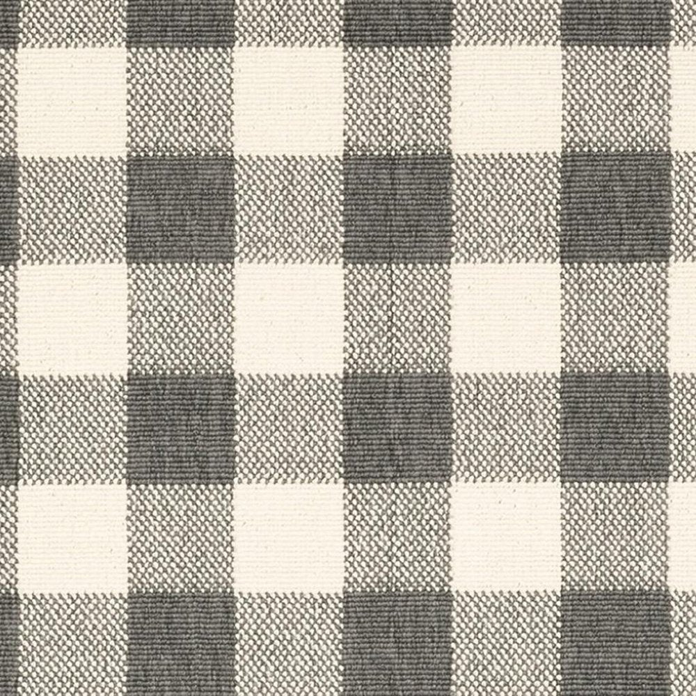 8' Gray And Ivory Indoor Outdoor Runner Rug