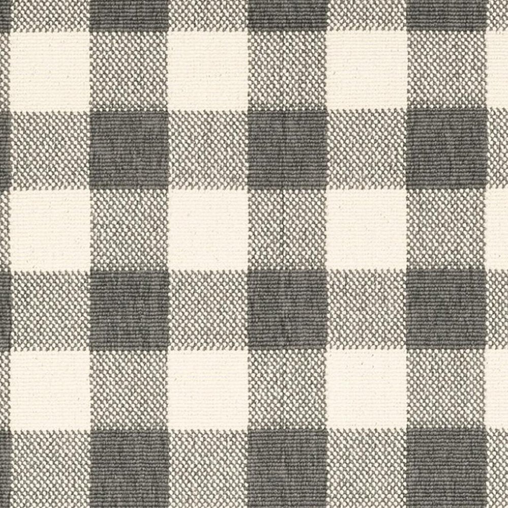 8' Gray And Ivory Indoor Outdoor Runner Rug