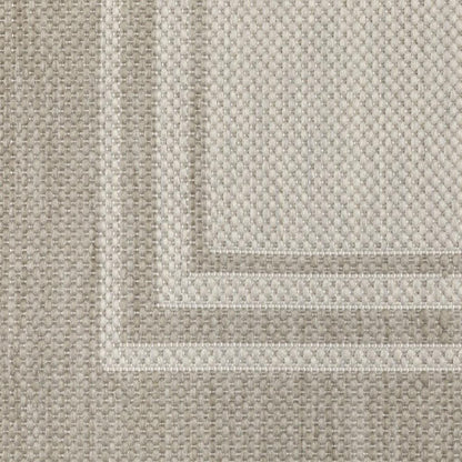 3' X 5' Gray And Ivory Indoor Outdoor Area Rug