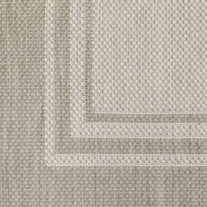 8' X 10' Gray And Ivory Indoor Outdoor Area Rug