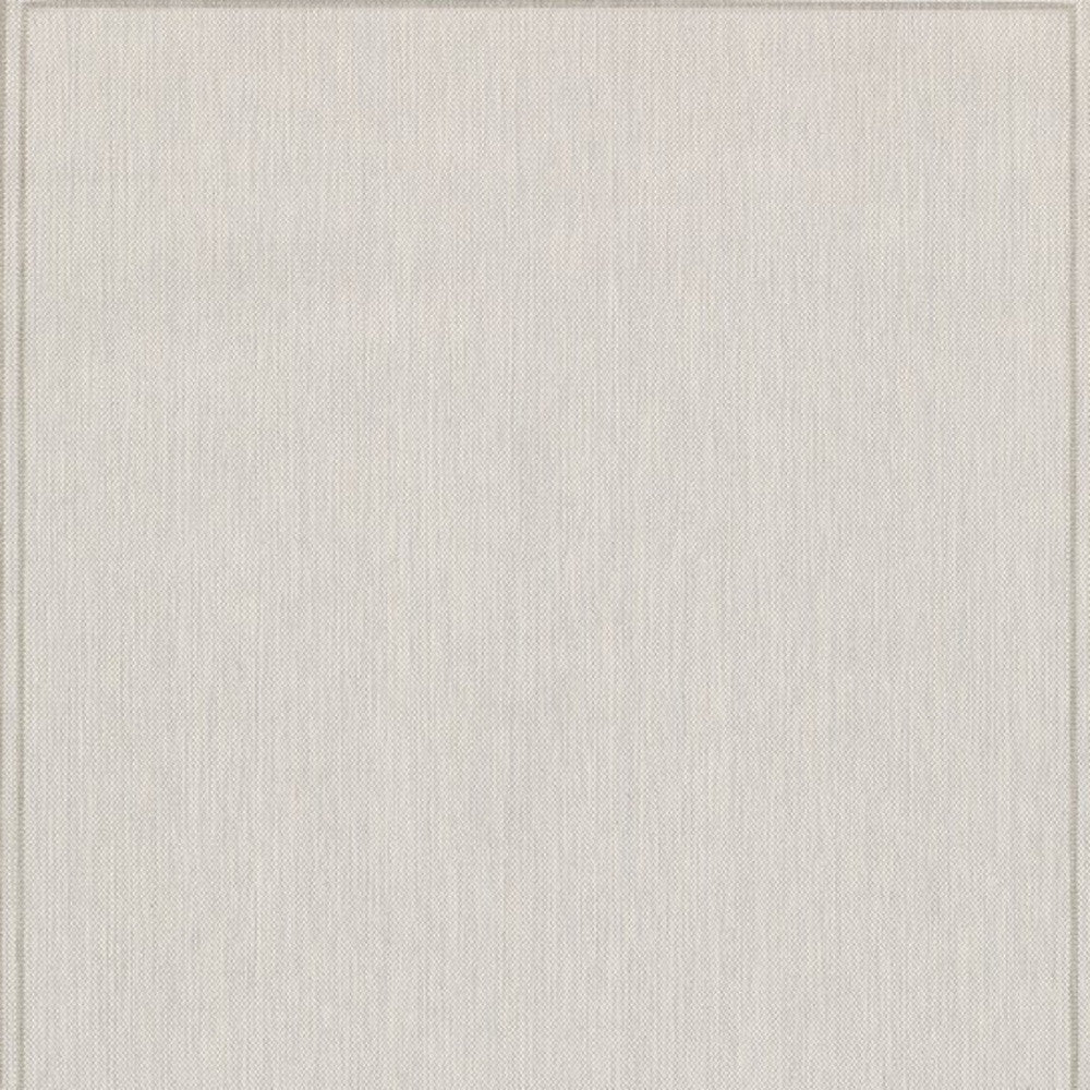 7' X 9' Gray and Ivory Indoor Outdoor Area Rug