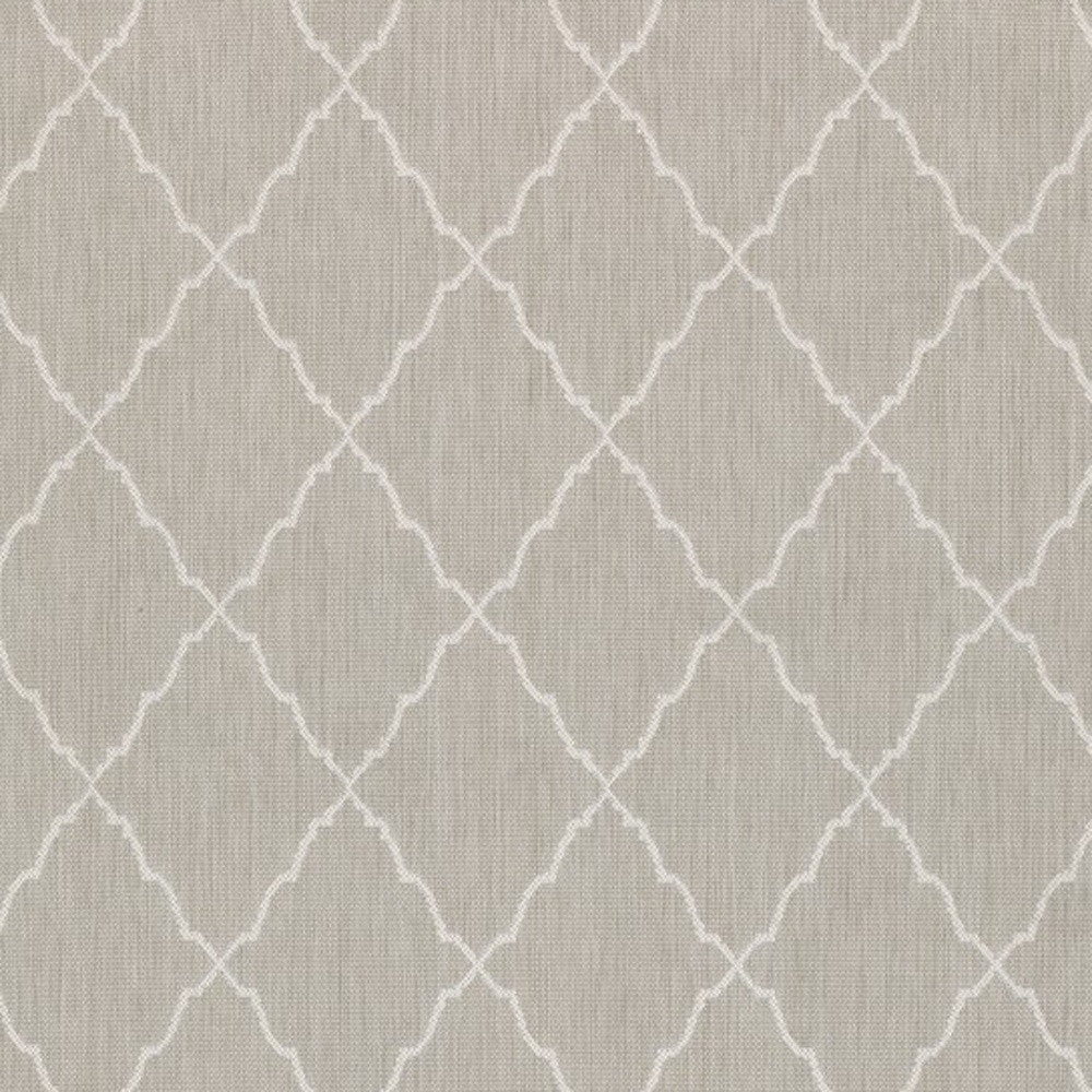 5' X 7' Gray and Ivory Indoor Outdoor Area Rug