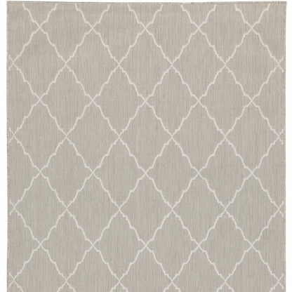 3' X 5' Gray And Ivory Indoor Outdoor Area Rug