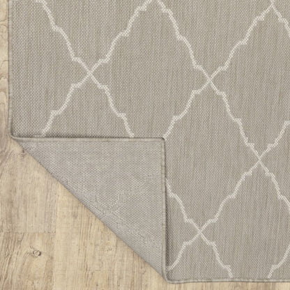 3' X 5' Gray And Ivory Indoor Outdoor Area Rug