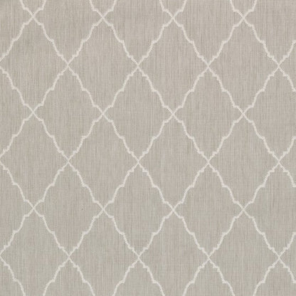 3' X 5' Gray And Ivory Indoor Outdoor Area Rug