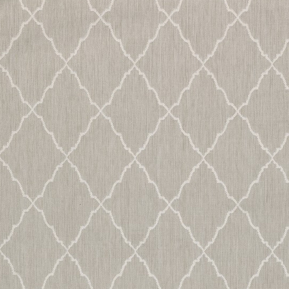 5' X 7' Gray and Ivory Indoor Outdoor Area Rug