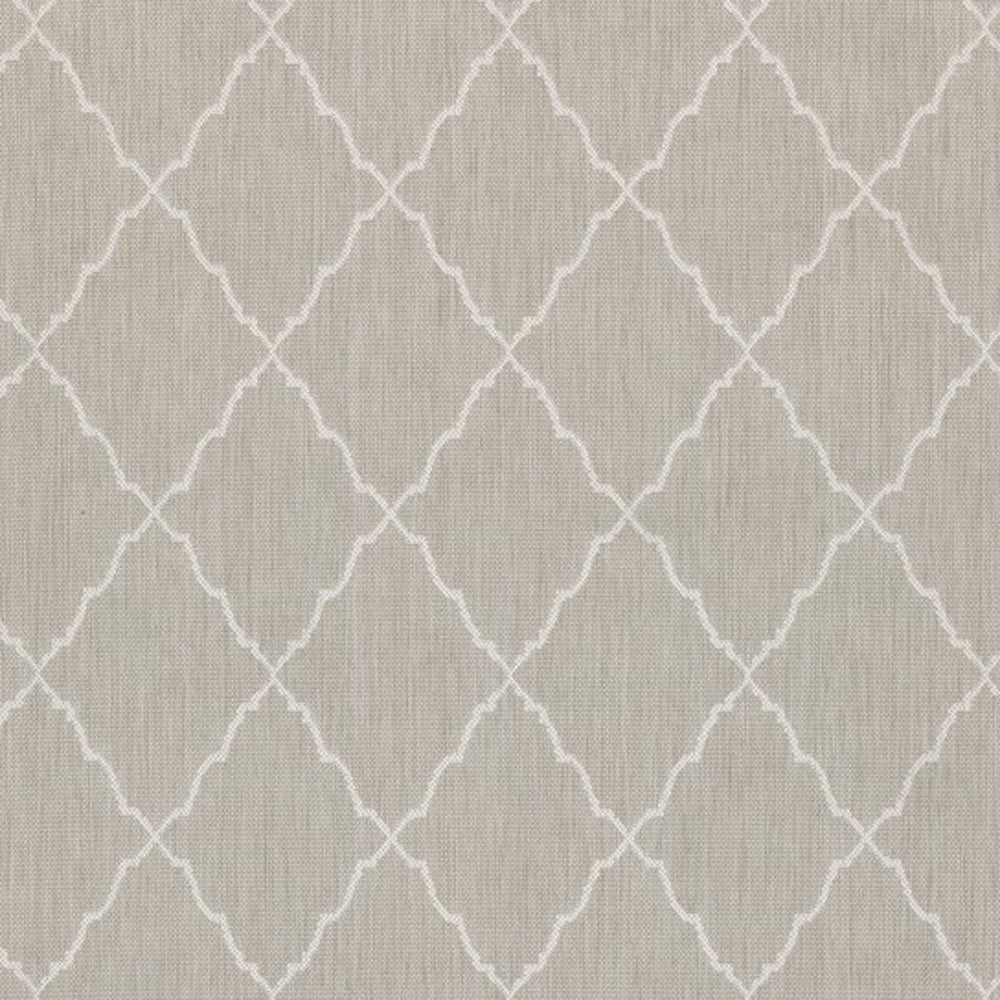 5' X 7' Gray and Ivory Indoor Outdoor Area Rug