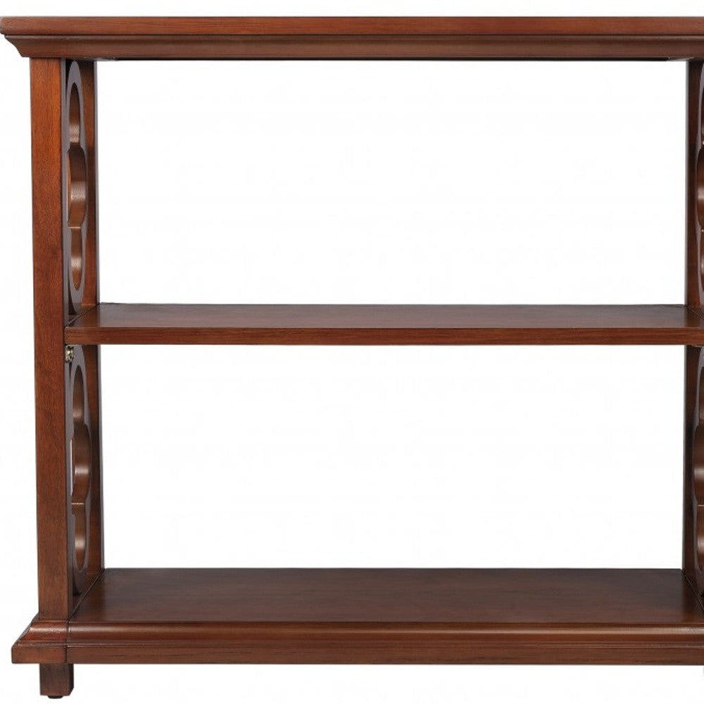 27" Brown Two Tier Standard Bookcase