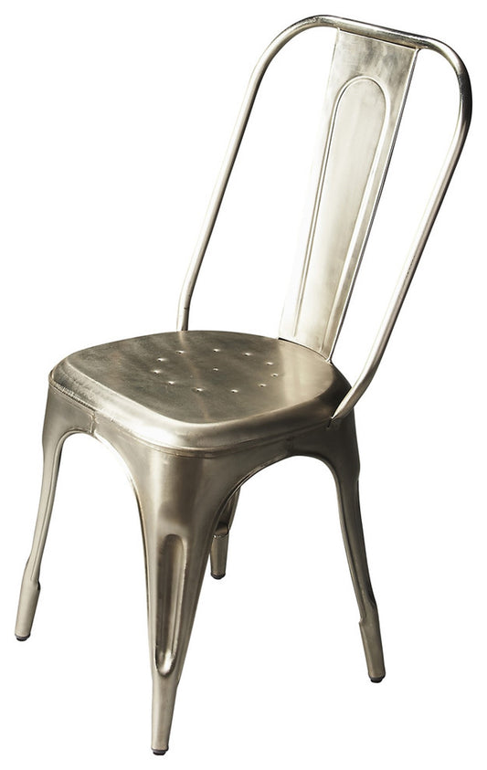 20" Silver Iron Side Chair