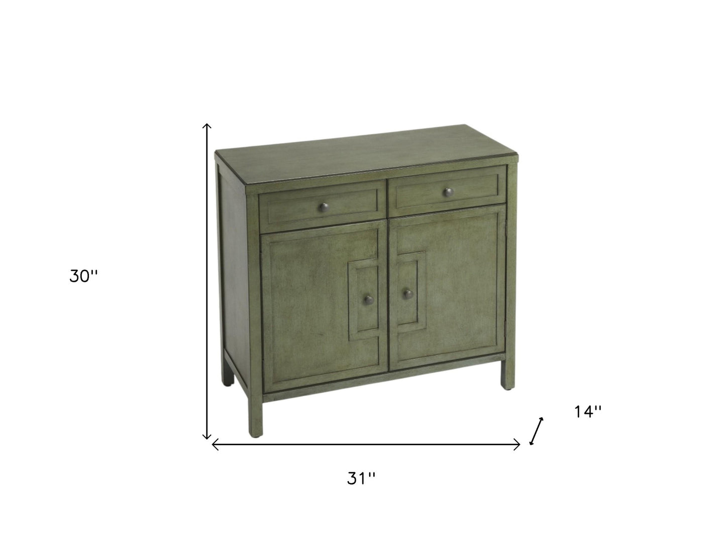 Imperial Green Console Cabinet