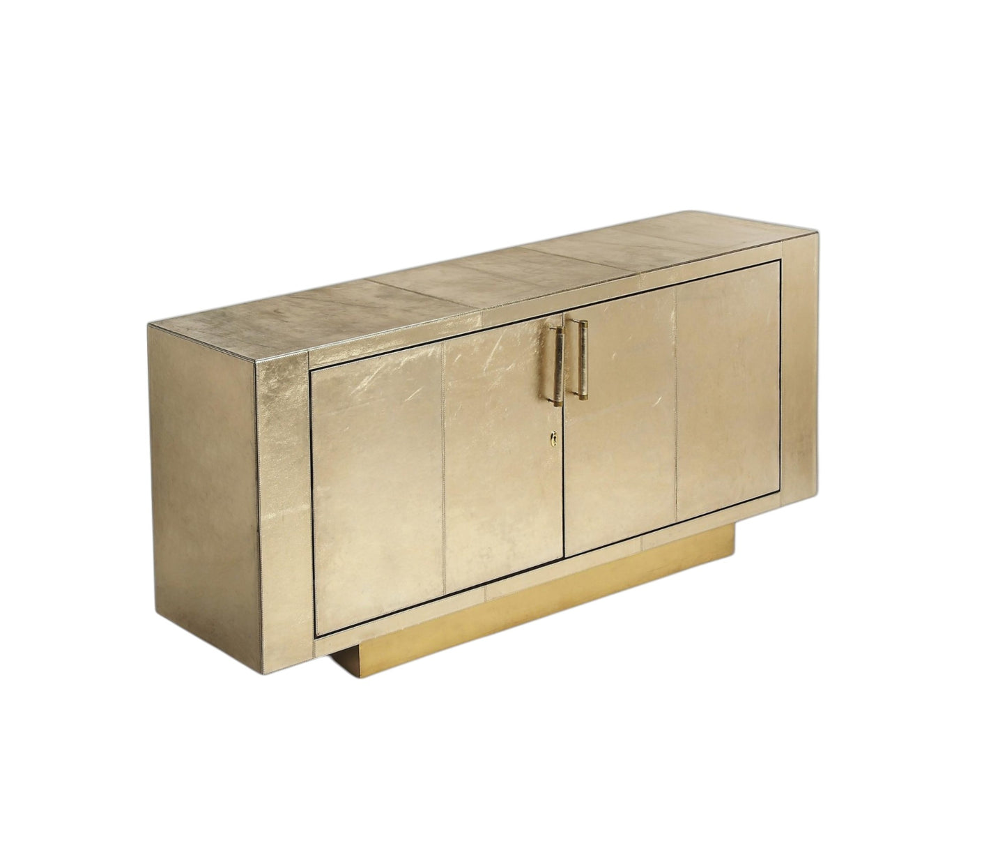 71" Gold Solid Wood Sideboard With Two Doors