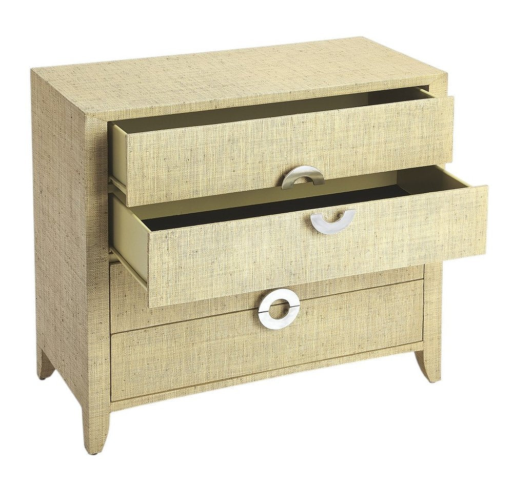 34" beige manufactured wood four-drawer chest