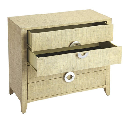 34" beige manufactured wood four-drawer chest