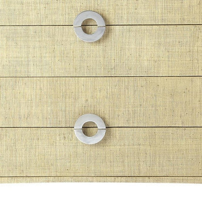 Beige manufactured wood four-drawer chest, 34-inch wide.