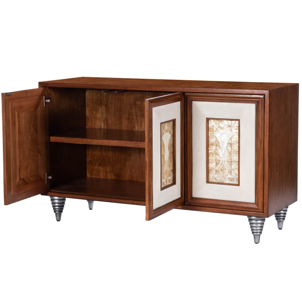 Shelly Leather & Capiz Shell Inlay Sideboard