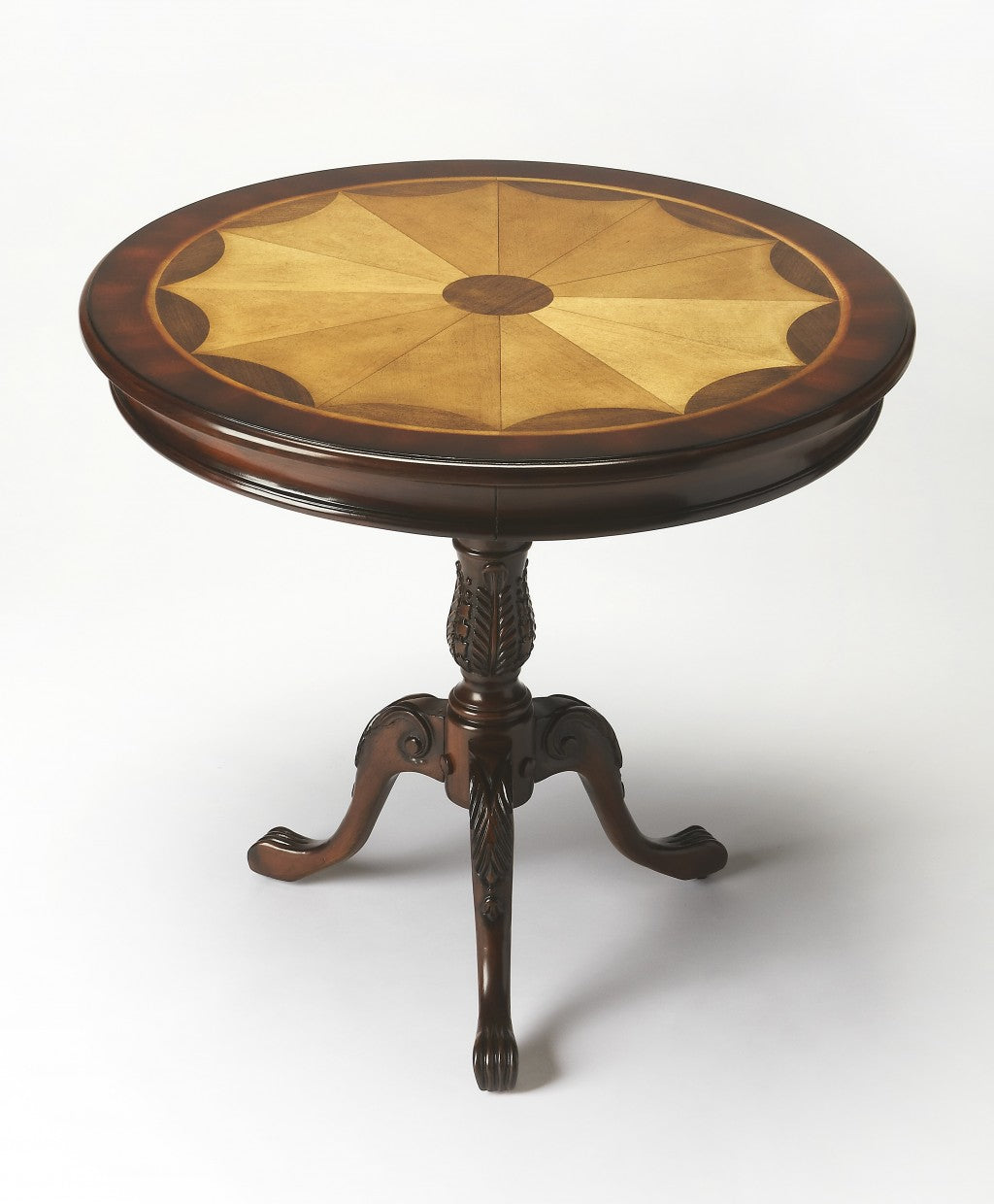 30" Brown Round Coffee Table