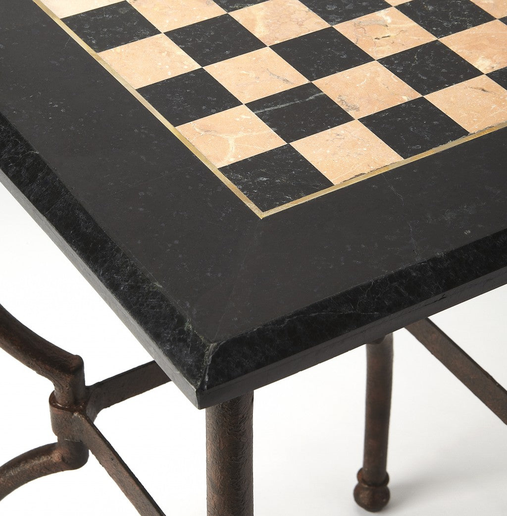 Fossil Stone Square Game Table