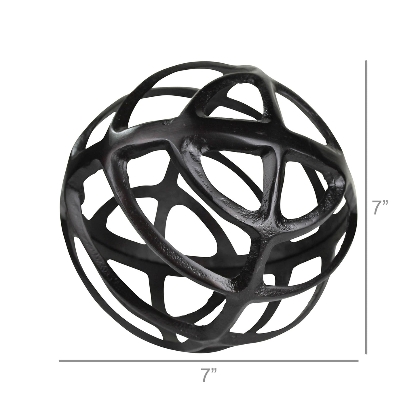 Black Metal Geometric Sphere