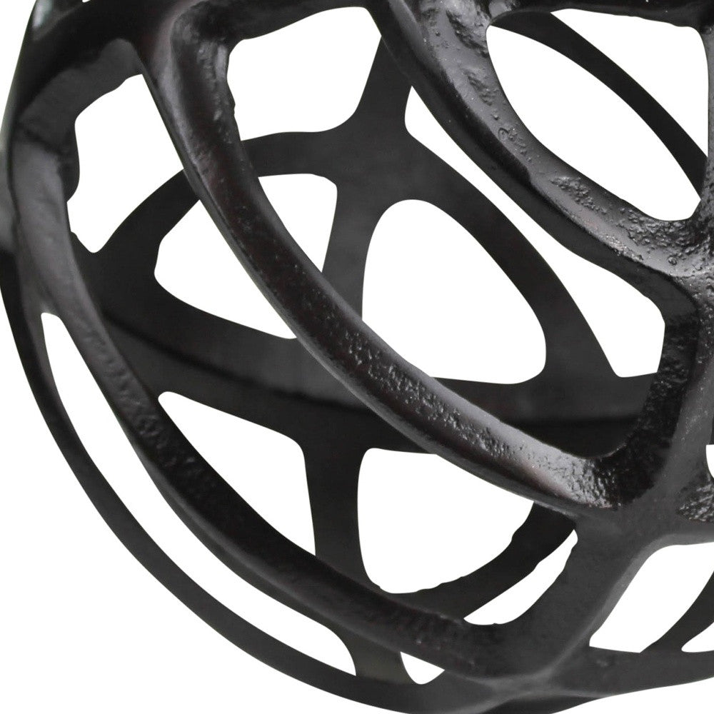 Black Metal Geometric Sphere