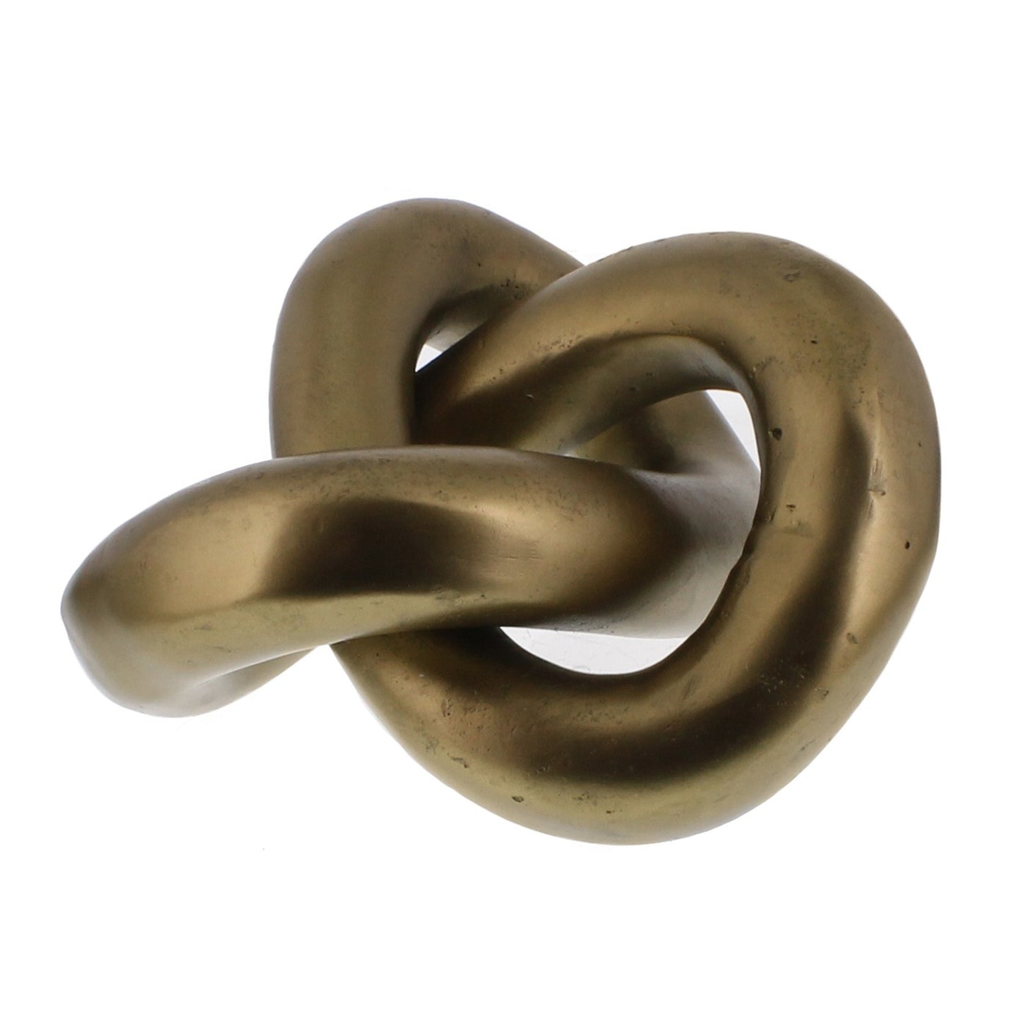 5" Brass Gold Metal Knot Sculpture