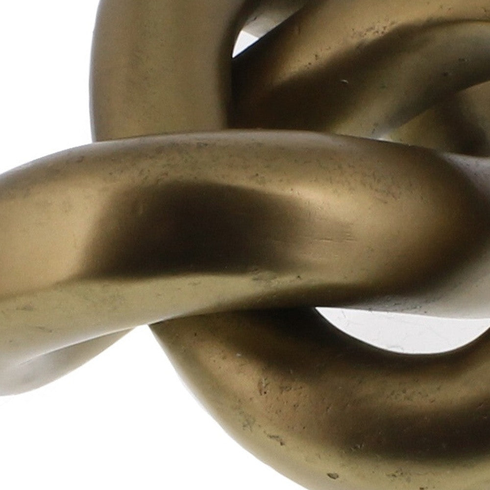 5" Brass Gold Metal Knot Sculpture