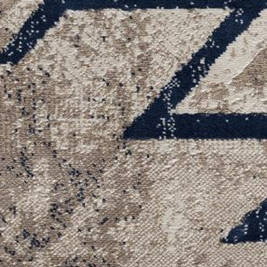 2' X 3' Beige And Blue Boho Chic Scatter Rug