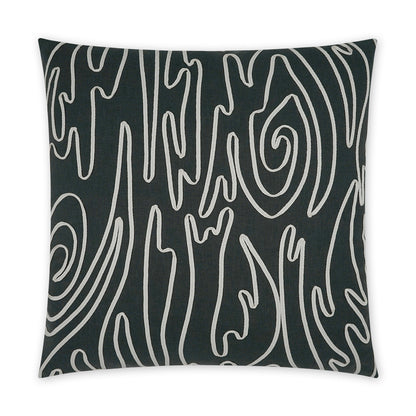 D.V. KAP HOME   24" x 24" Swindler Pillow - Black Abstract, Modern, Beach    - 3902-B-2424