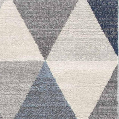 2' X 3' Navy Blue Geometric Diamond Scatter Rug