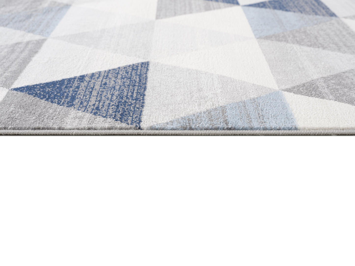 5' X 8' Navy Blue Geometric Diamond Area Rug