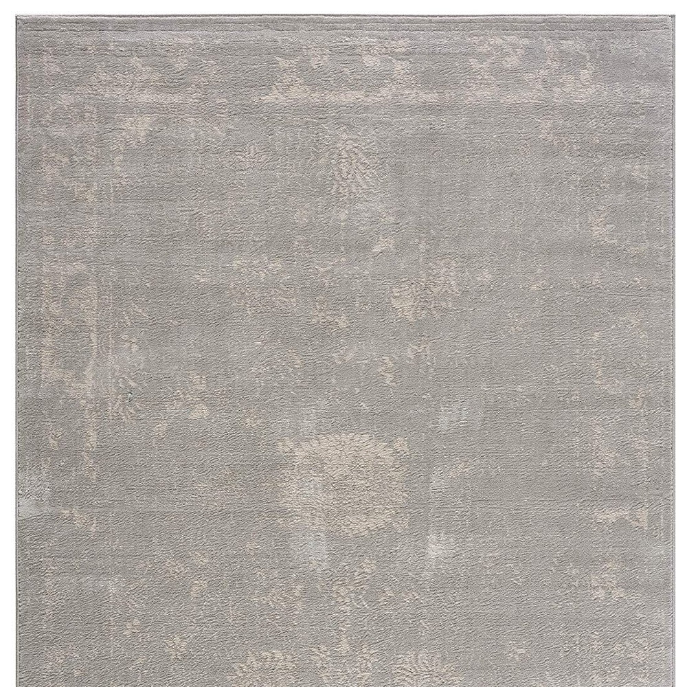 5' X 8' Modern Gray Distressed Area Rug