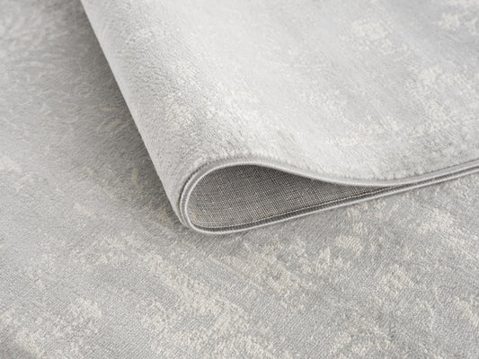 8' X 11' Modern Gray Distressed Area Rug