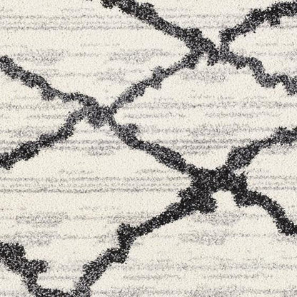 5' X 8' Gray And Black Modern Abstract Area Rug