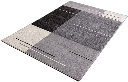 4' X 6' Gray Modern Geometric Area Rug