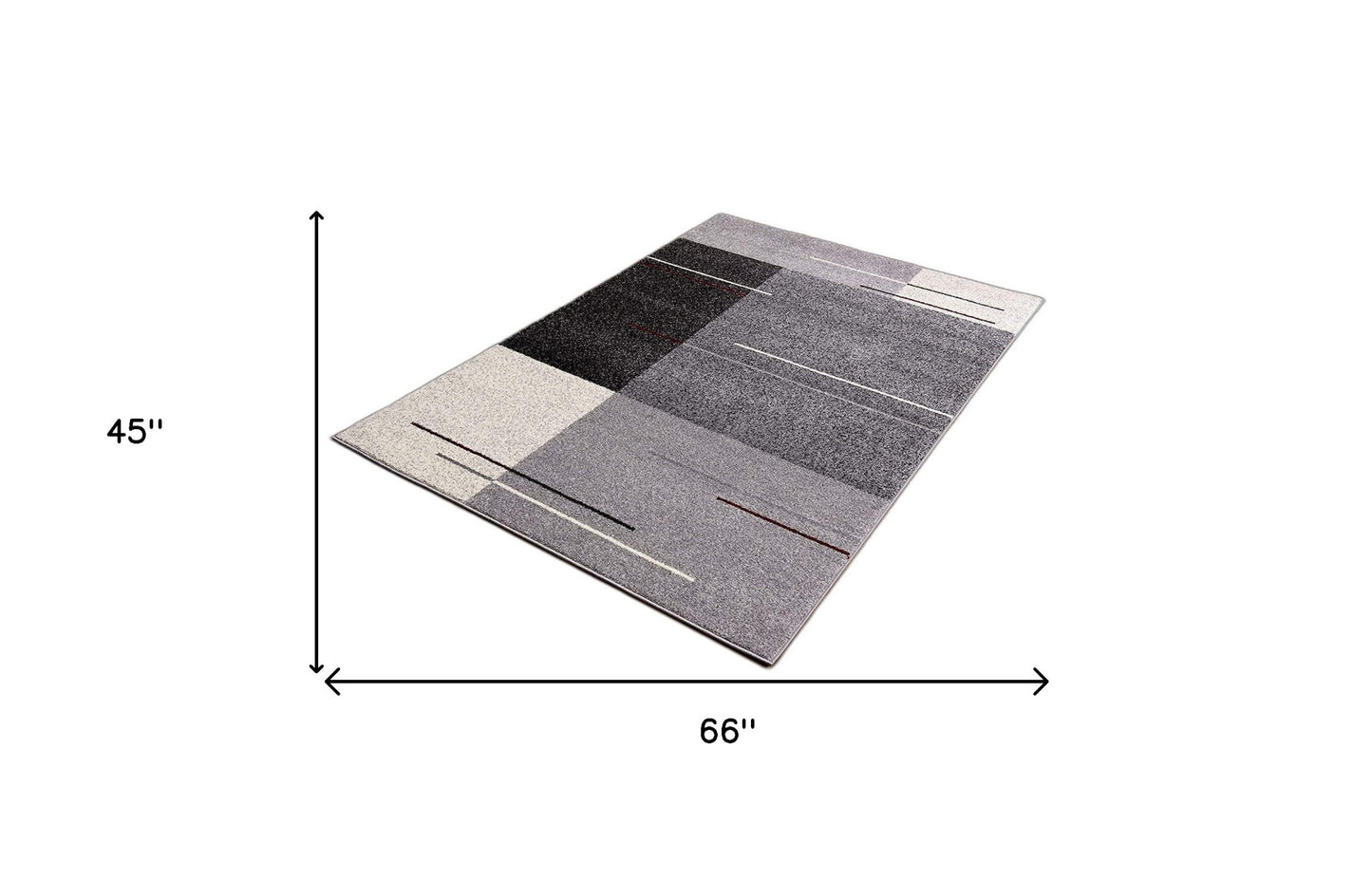 8’ X 11’ Gray Modern Geometric Area Rug