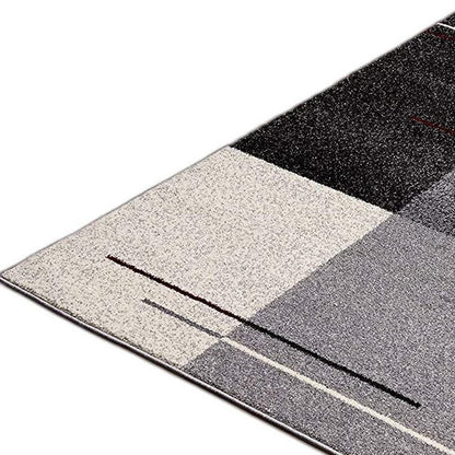 4' X 6' Gray Modern Geometric Area Rug