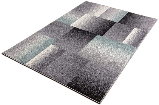 5' X 8' Gray Modern Geometric Area Rug