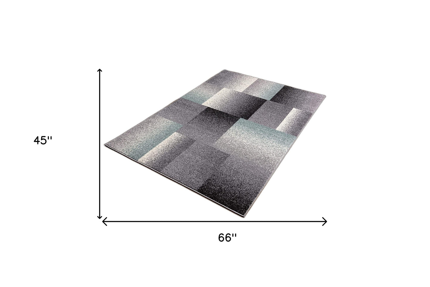 5' X 8’ Gray Modern Geometric Area Rug