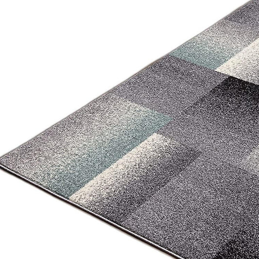 4' X 6' Gray Modern Geometric Area Rug