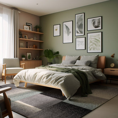 4' X 6' Gray Modern Geometric Area Rug