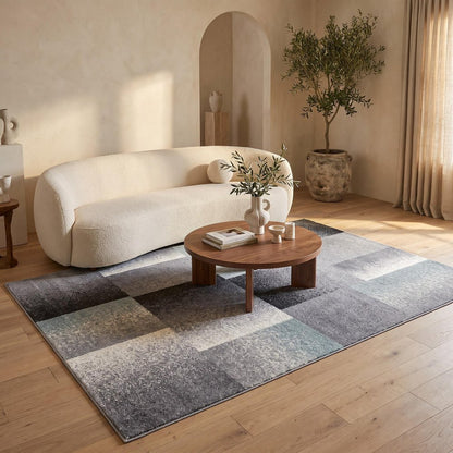 4' X 6' Gray Modern Geometric Area Rug