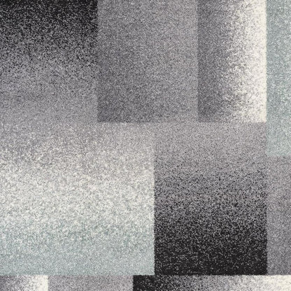 4' X 6' Gray Modern Geometric Area Rug