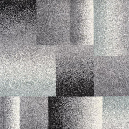 4' X 6' Gray Modern Geometric Area Rug