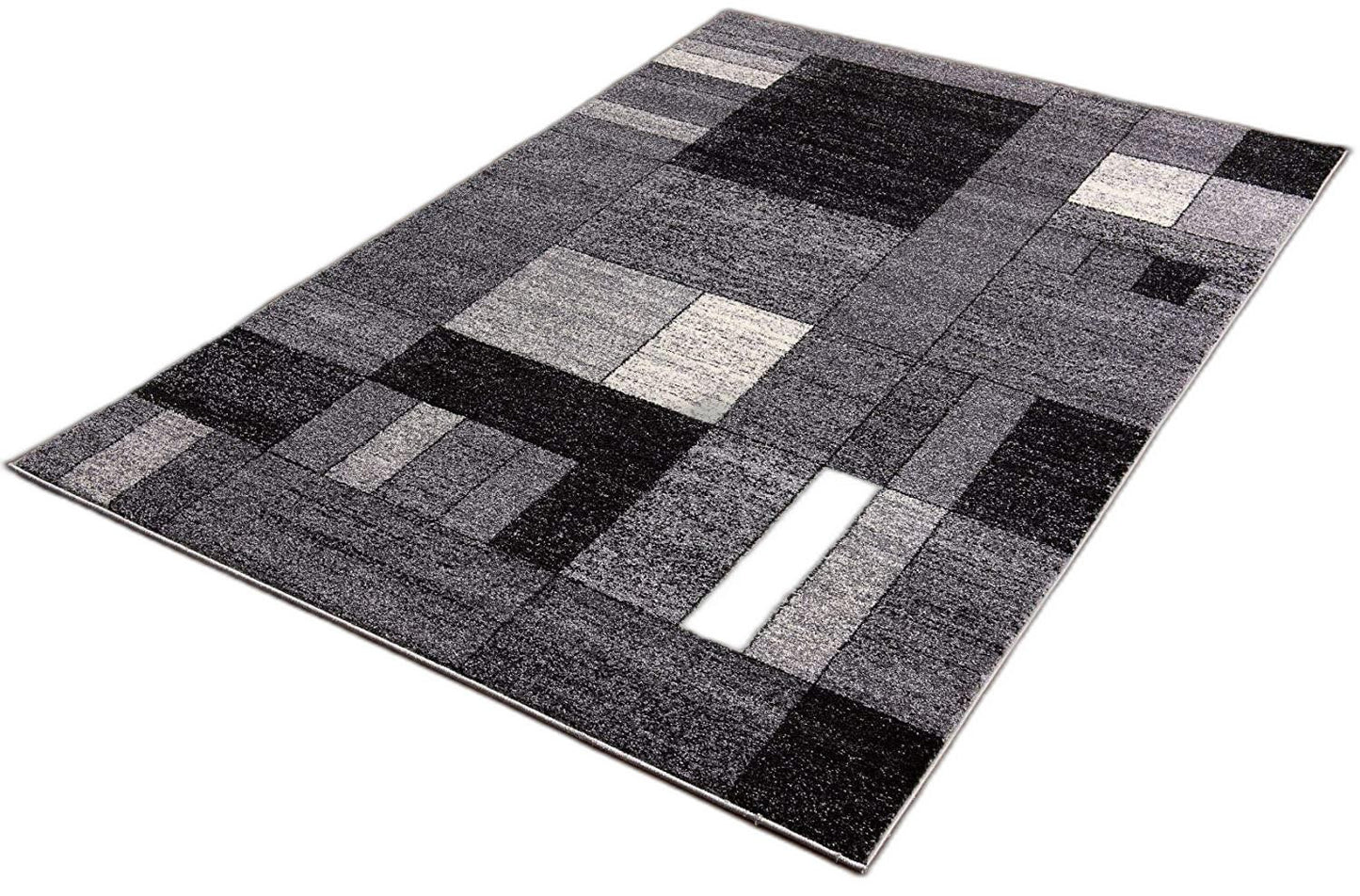 8' X 11' Gray Distressed Geometric Area Rug