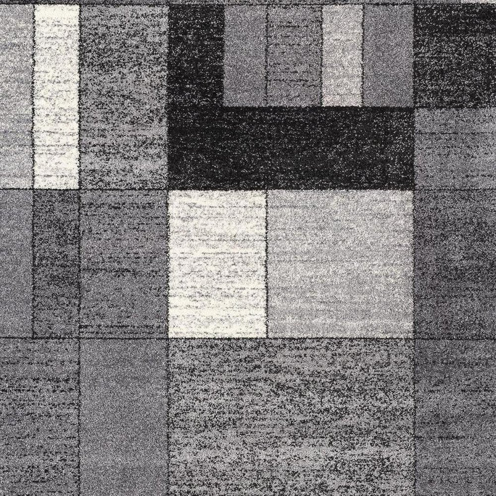 8' X 11' Gray Distressed Geometric Area Rug
