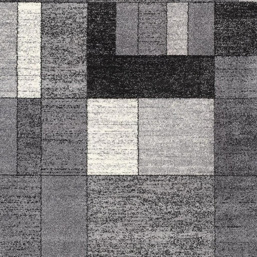 8' X 11' Gray Distressed Geometric Area Rug