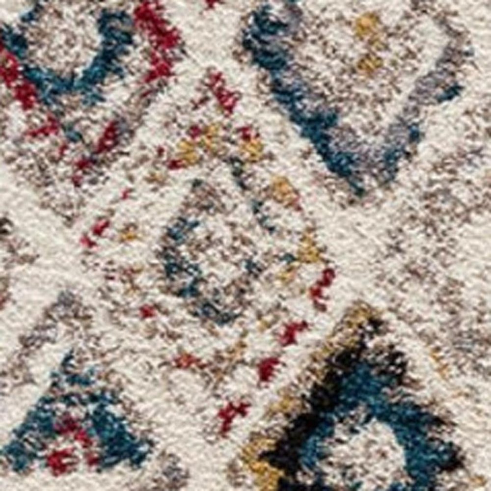 4' X 6' Cream Southwestern Area Rug