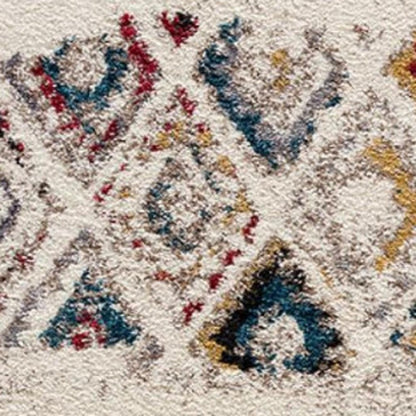 4' X 6' Cream Southwestern Area Rug