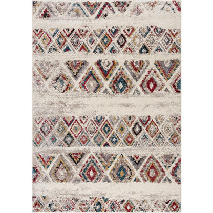 4' X 6' Cream Southwestern Area Rug