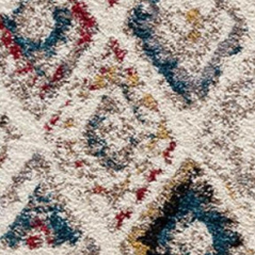 4' X 6' Cream Southwestern Area Rug