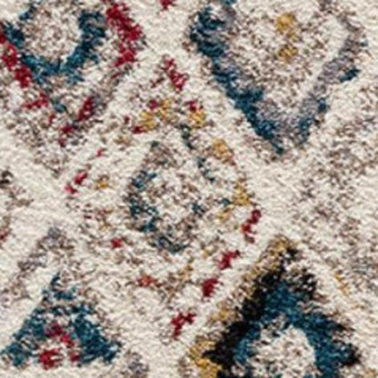 4' X 6' Cream Southwestern Area Rug